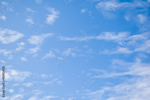 picture of open skyblue sky and white clouds