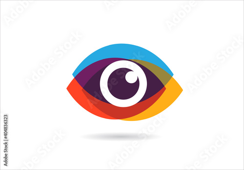 vision eye logo or icon. flat eye logo or icon 
