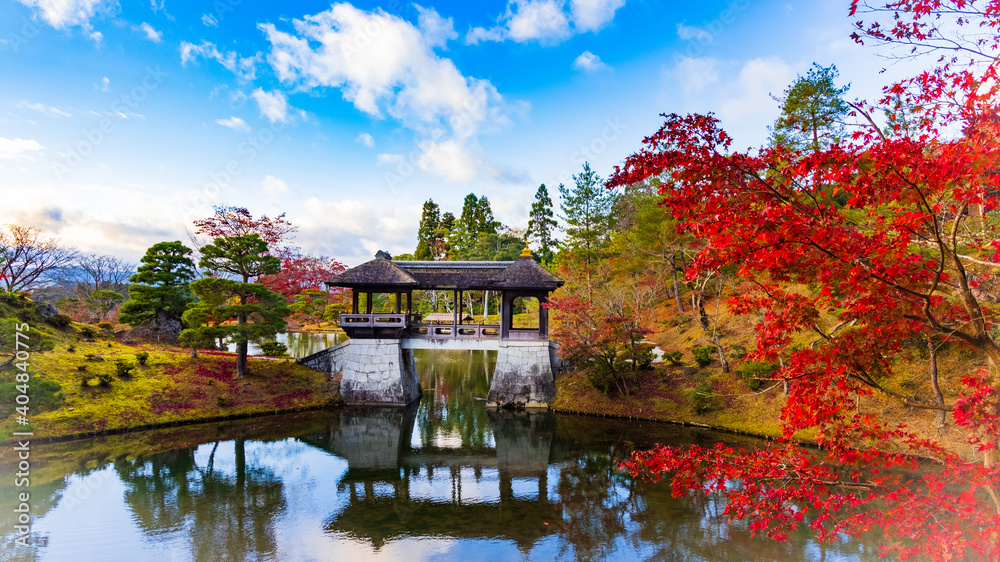 秋の日本庭園 京都 修学院離宮 (Shugakuin Imperial Villa in Kyoto