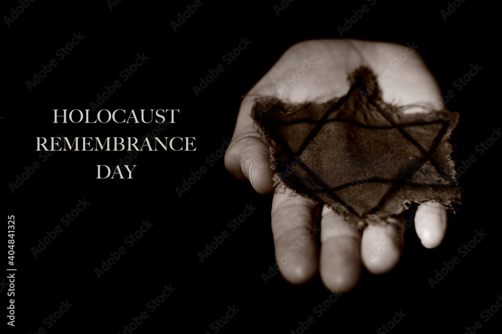 Φωτογραφία star of david and text holocaust remembrance day