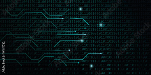 digital network power with binary code background vector illustration EPS10