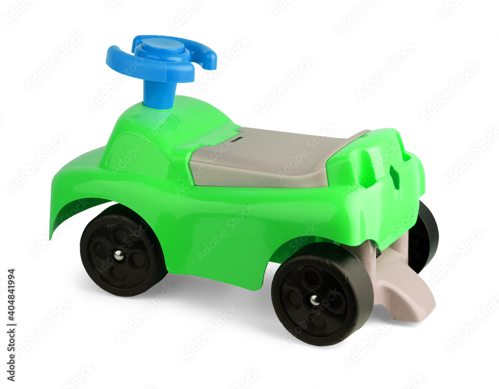 Childrens toy car on white background Childrens toy car on white background
