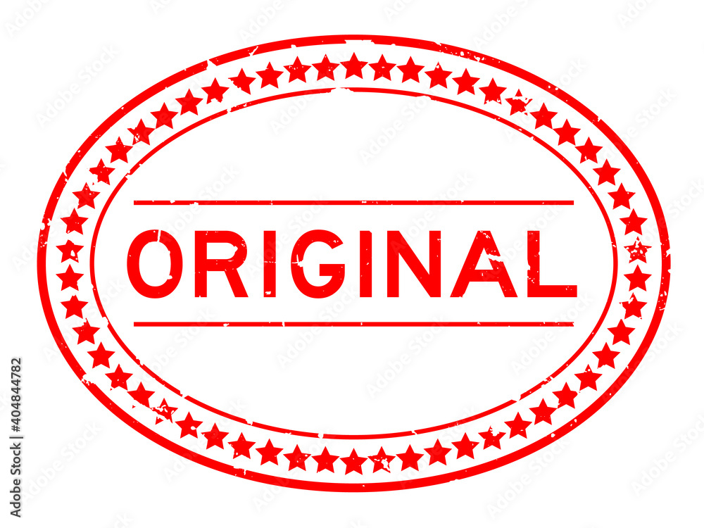 Grunge red original word oval rubber seal stamp on white background Grunge red original word oval rubber seal stamp on white background