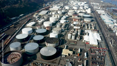 Large Fuel Depot in Northwest Portland Industrial Area along the Willamette River	
