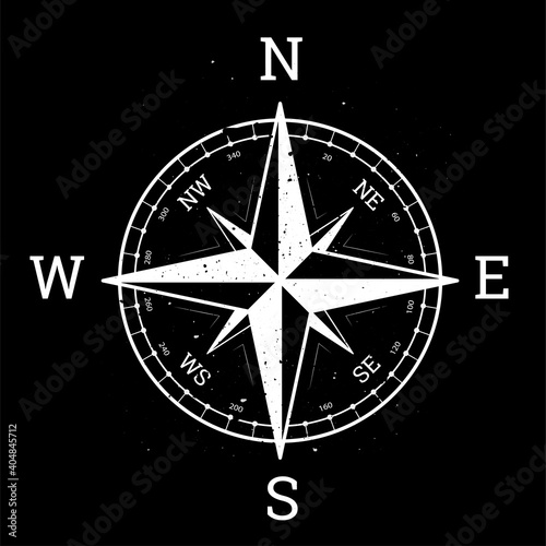 Canvas Print Compass rose design wind rose vector illustration