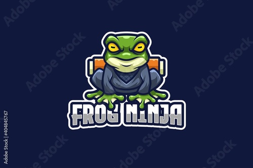 Frog Ninja E-sport Logo Template