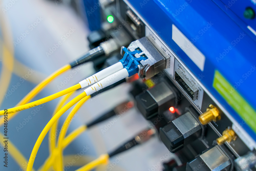 Fiber optic cable connect to communication Distribution point Fiber optic cable connect to communication Distribution point