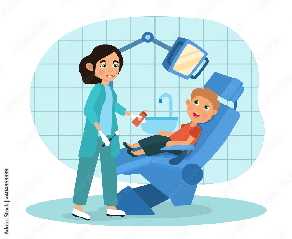 Dental Assistant Cartoon Image