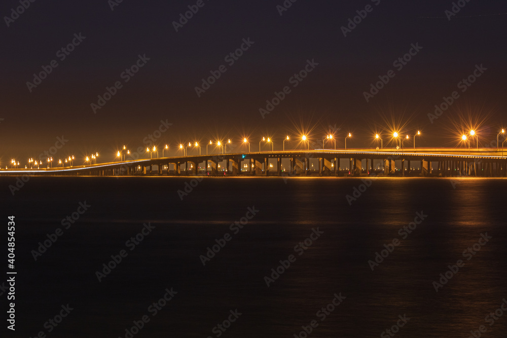 Gandy Bridge night shot,  Tampa Bay, Florida