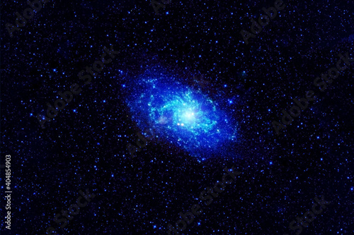 Blue galaxy in deep space. Elements of this image were furnished by NASA.