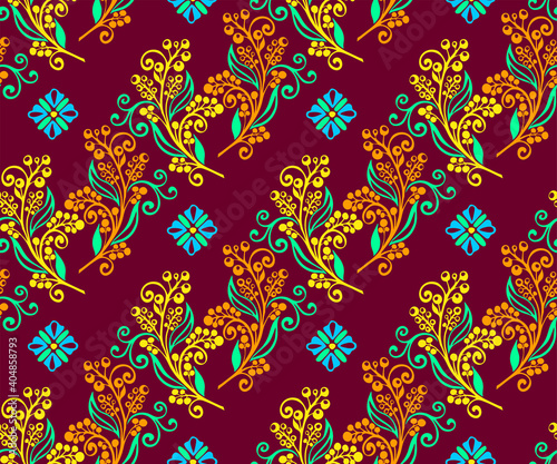 Vector ornamental hand drawing decorative background. Ethnic seamless pattern ornament. Vector pattern.