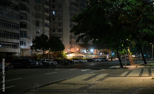 Avenida Atlantica in the early morning. Rio de Janeiro © Aleksandr