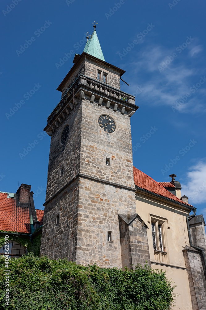 The tower of Hruba Skala Castle , Czech Republic
