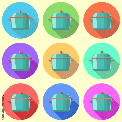 Vector icon of saucepan