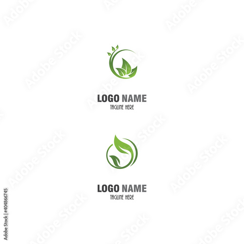 Leaf ecology Logo Template vector symbol nature