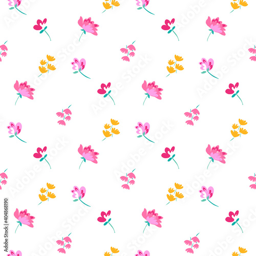 Spring, summer, Easter little flower seamless pattern. Small floral liberty seamless texture background