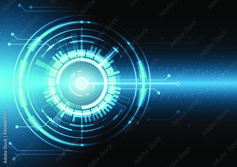 Vector circuit board cyber security on dark blue vintage screen for technology background Vector circuit board cyber security on dark blue vintage screen for technology background