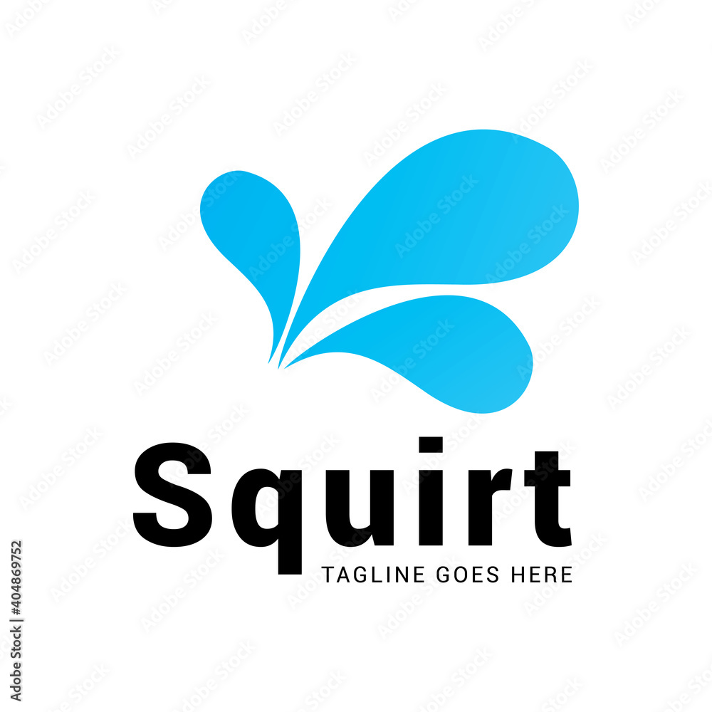Ταπετσαρία Water squirt fountain logo icon vector template.