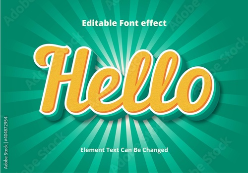 hello editable text effect