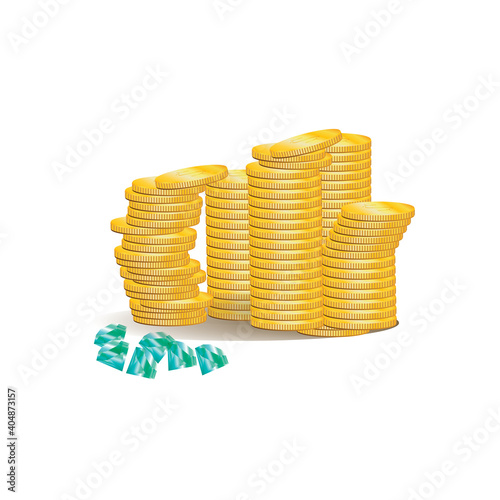 Wealth on a white background, vector illustration