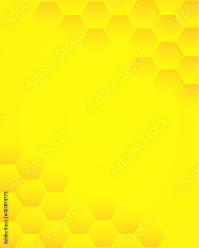 Abstract. Honeycomb yellow background. light and shadow. Vector.