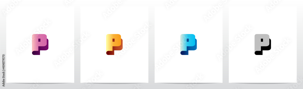 Abstract Book Formed Letter Logo Design P Abstract Book Formed Letter Logo Design P