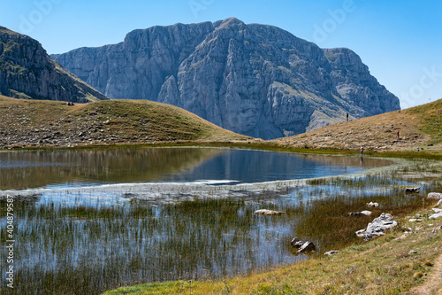 View of the so-called Dragon Lake or Drakolimni at the Tymfi mountain in Epirus  Greece