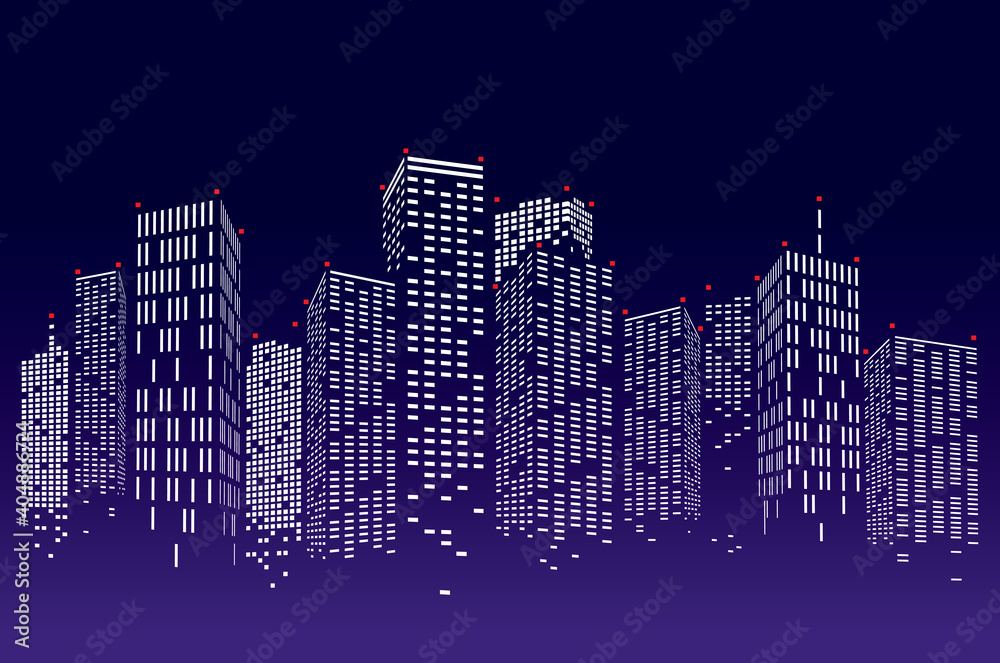 Abstract City Scene buildings, illustration vector