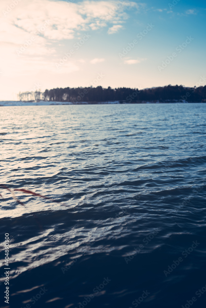 Obraz premium Deep water surface on the lake
