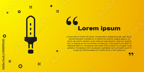 Black Medieval sword icon isolated on yellow background. Medieval weapon. Vector.