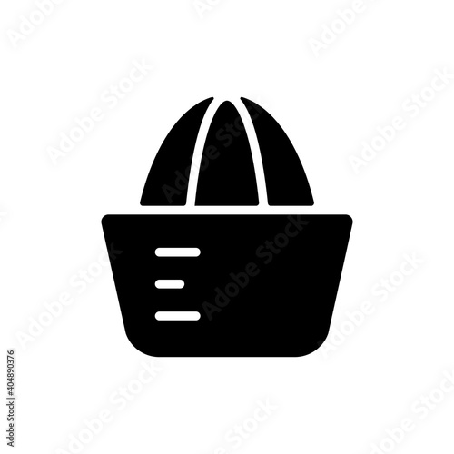 Lemon squeezer glyph icon. Kitchen appliance
