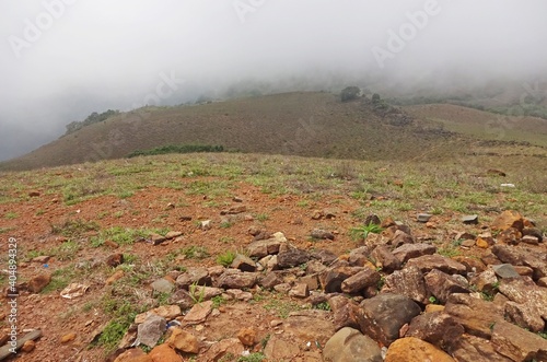 beautiful mountain range of karnataka,south,india photo