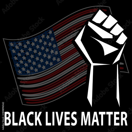 Black Lives Matter Icon. Strong Hand Symbol. BLM. Vector Illustration