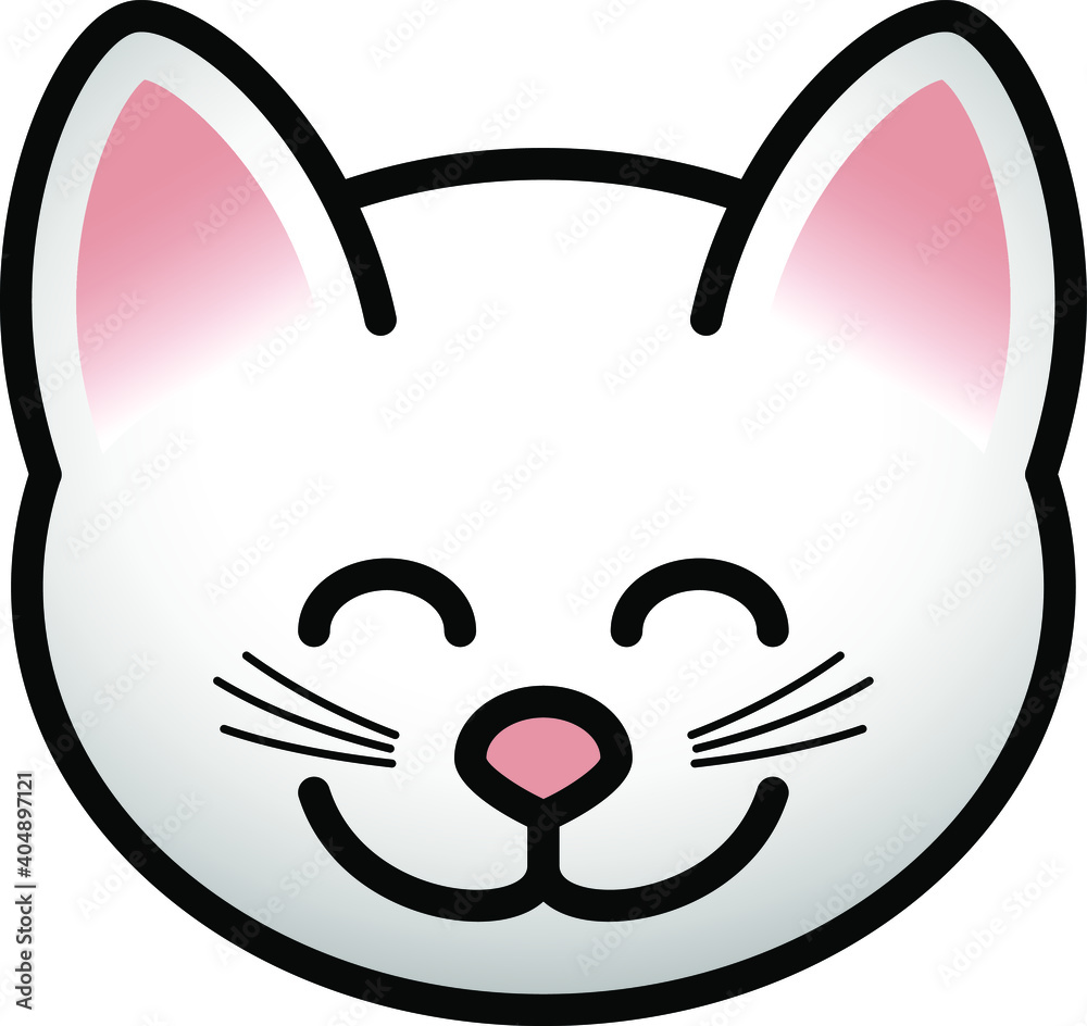 A smiling cat face. A smiling cat face.