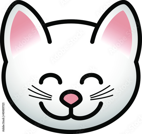 A smiling cat face.