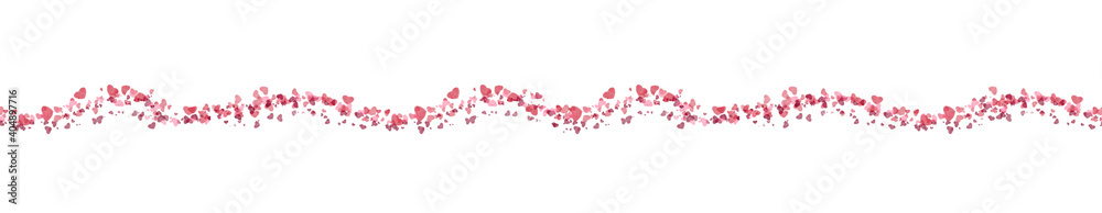 Red hearts isolated on white .Valentine's day background.