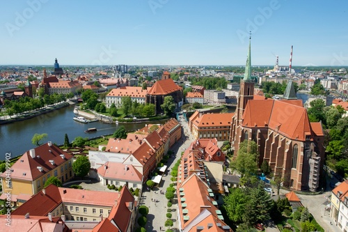 Blick aus der Vogelperspektive auf die Altstadt von Breslau