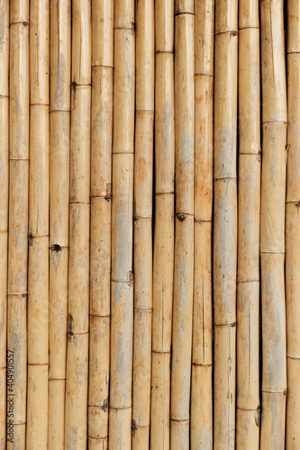 old brown bamboo plank fence texture background