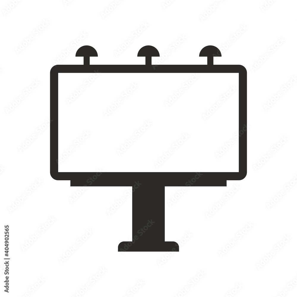 Billboard icon. Advertising, marketing. Vector icon isolated on white background. Billboard icon. Advertising, marketing. Vector icon isolated on white background.