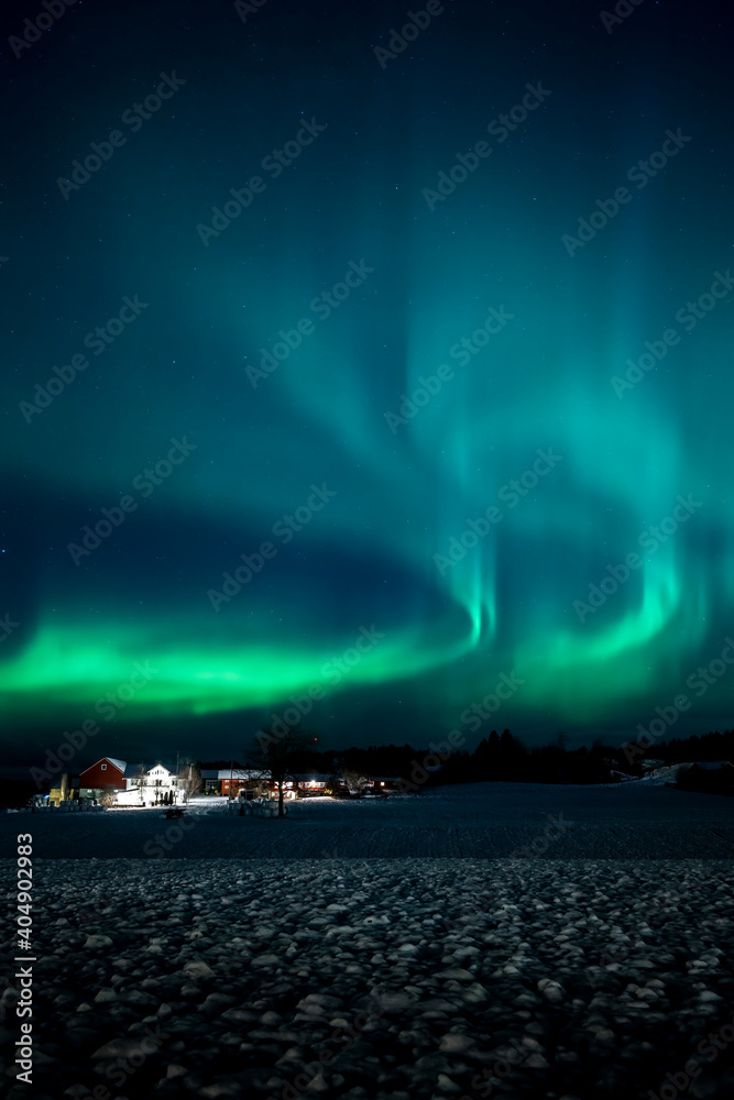 Northern lights over Skatval, Norway