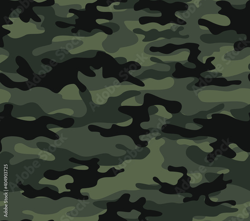 Army vector green camouflage seamless pattern for printing. Stylish design.