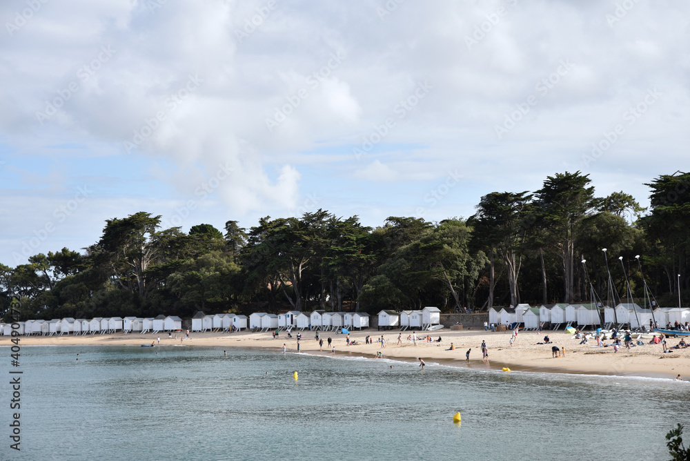 Cabines de plage à Noirmoutier, France