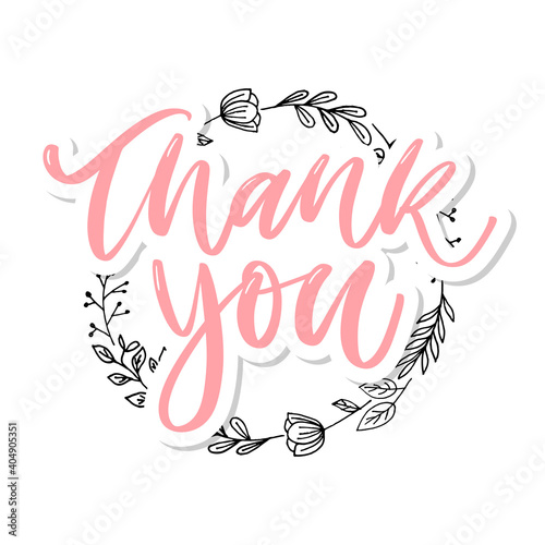thank you Slogan print for textile t-shirt vector.