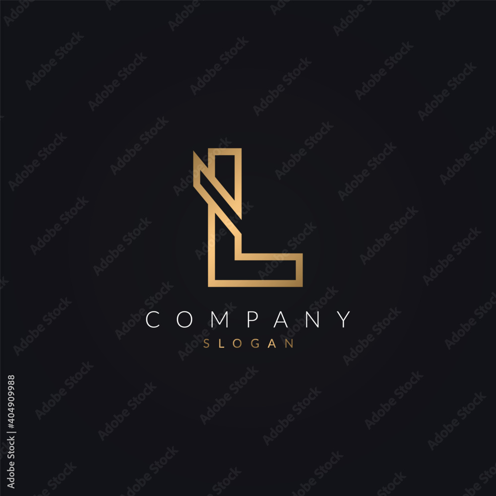 L logo type Template