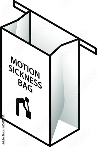 An empty motion sickness bag.