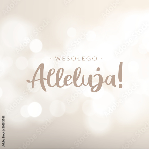 Życzenia Wielkanocne wesołego Alleluja po polsku baner wektor