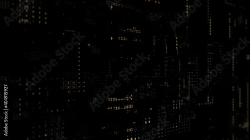 3d render of Binary code background. Zero and one digits. Technology concept.