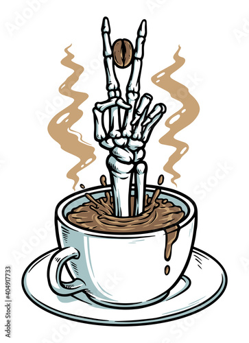 Make peace with coffee illustration