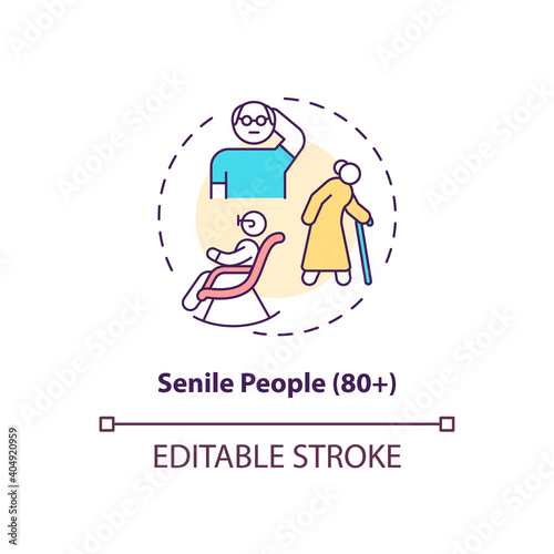 Fotografija Senile people concept icon