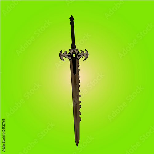 warrior old sword gold background